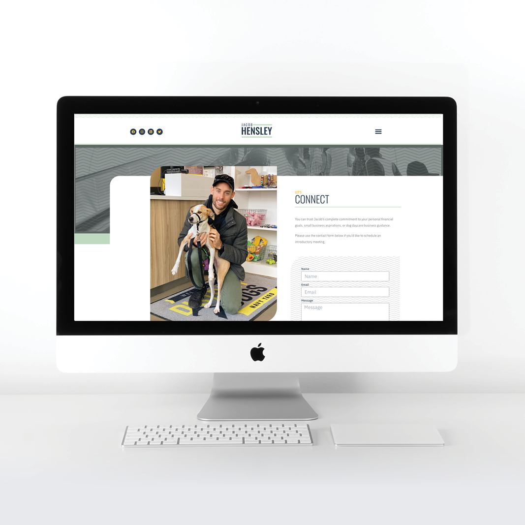 Personal consulting website desktop view