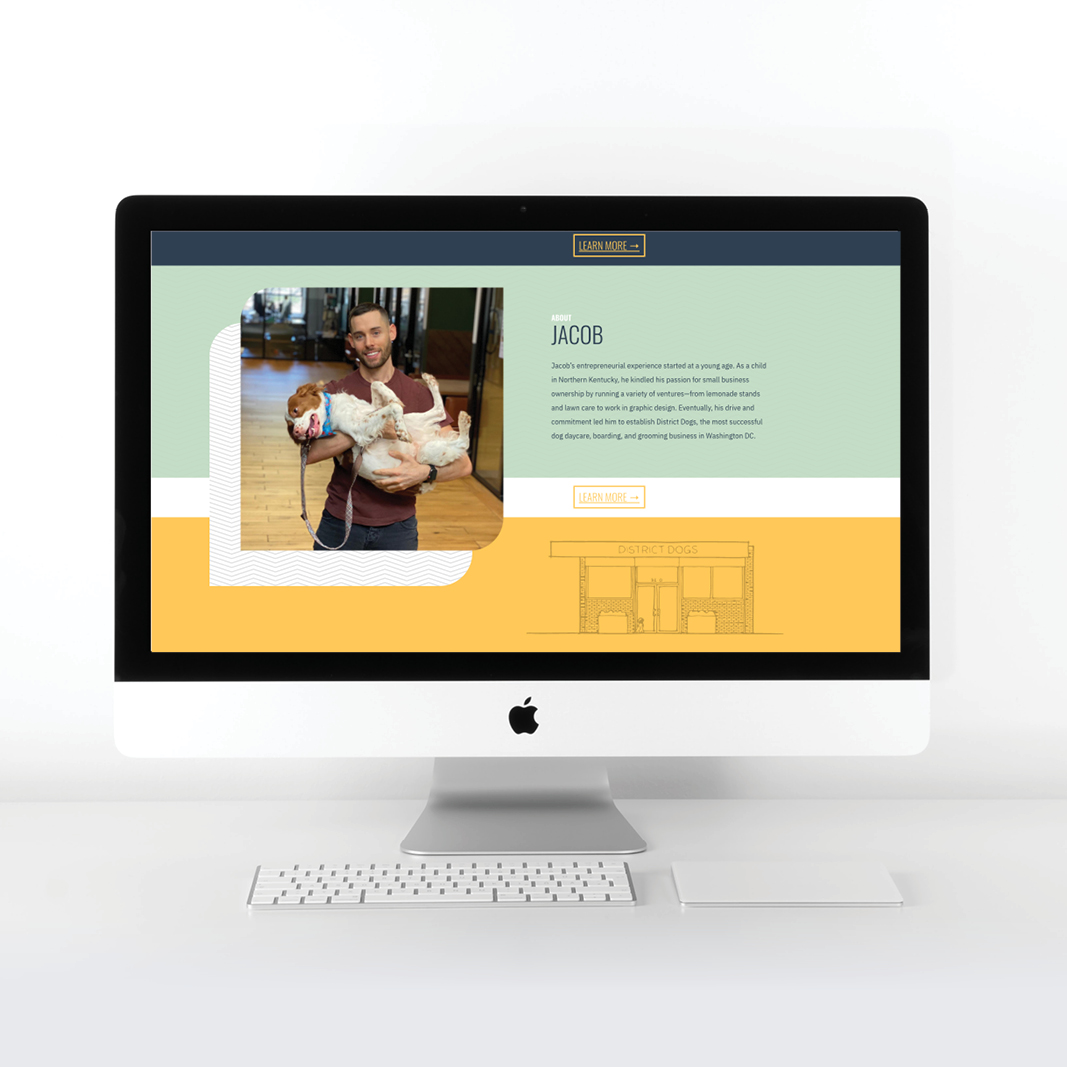 Personal consulting website desktop view